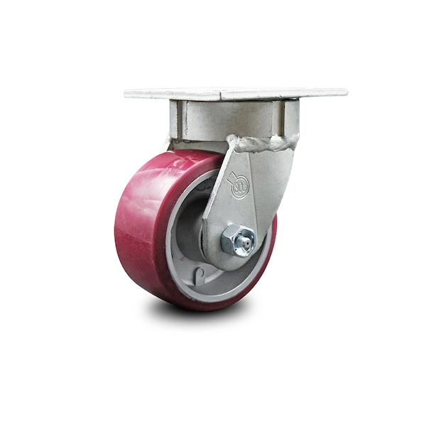 4 Inch Kingpinless Poly on Aluminum Wheel Swivel Top Plate Caster